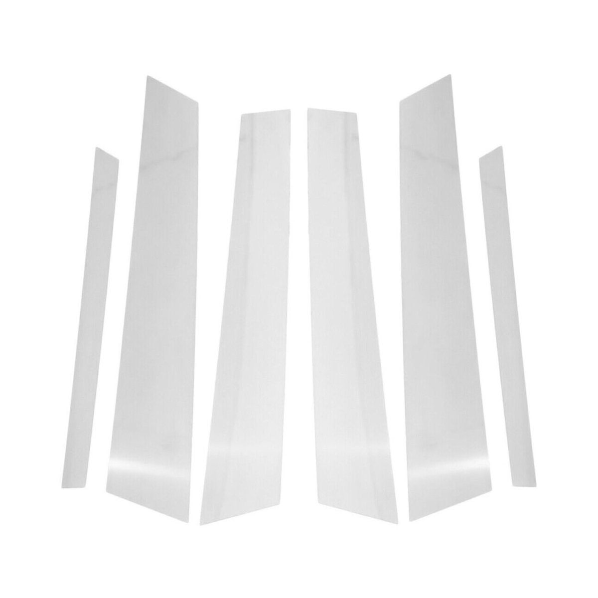 Mercedes C Class Pillar Trims - Omac - S.Steel - Gloss Silver - 2015-2021 Mercedes C Class Pillar Trims - Omac - S.Steel - Gloss Silver - 2015-2021